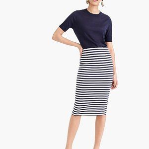 J. Crew No. 2 Pencil Skirt Navy and White sz XXS
